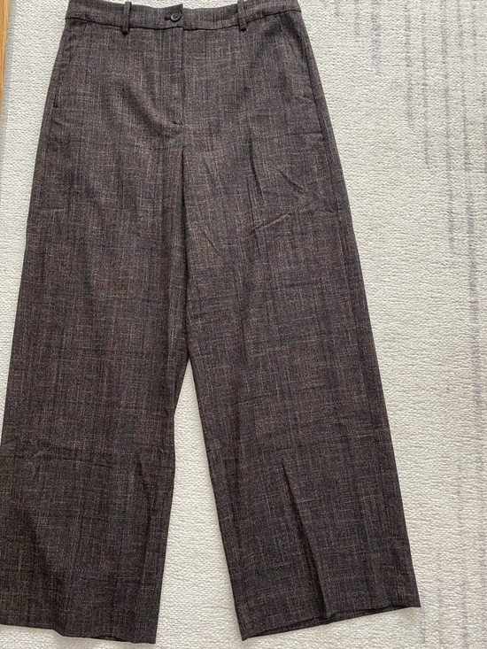 Banana Republic Pants - Banana Republic Wide-Leg Plaid Trousers in Brown